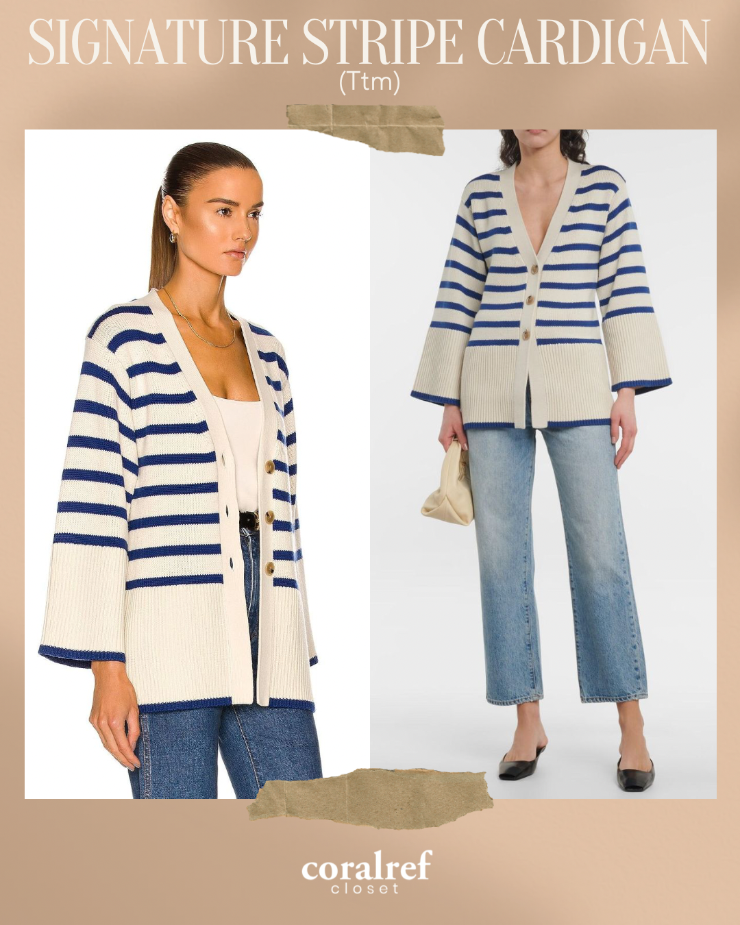 Ttm Signature Stripe Cardigan