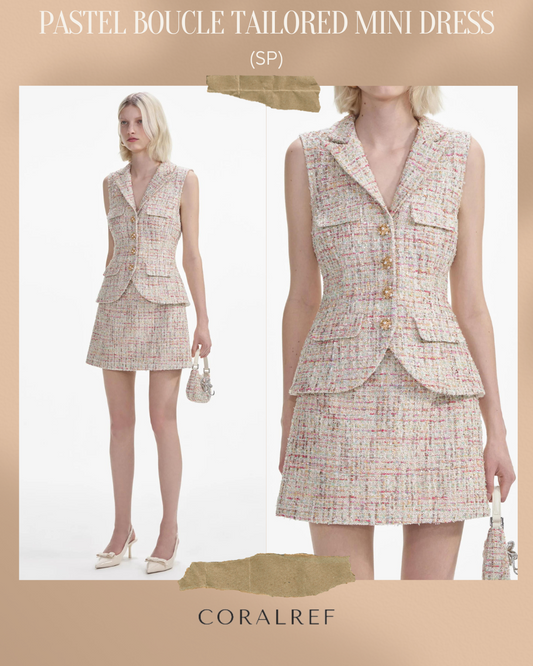 SP Pastel Boucle Tailored Mini Dress