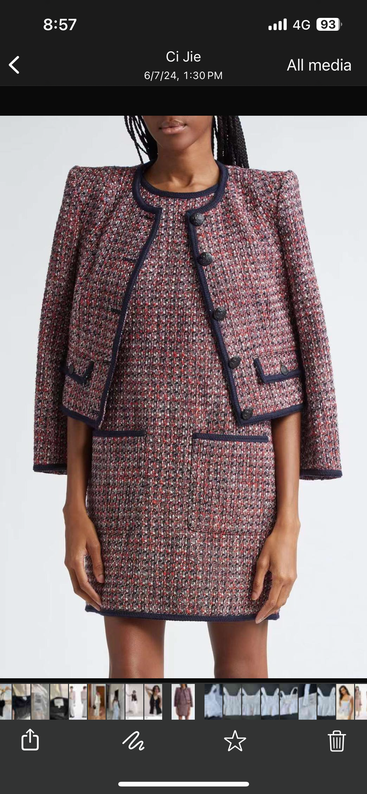 VB Ceres Metallic Tweed Jacket & Mini Dress