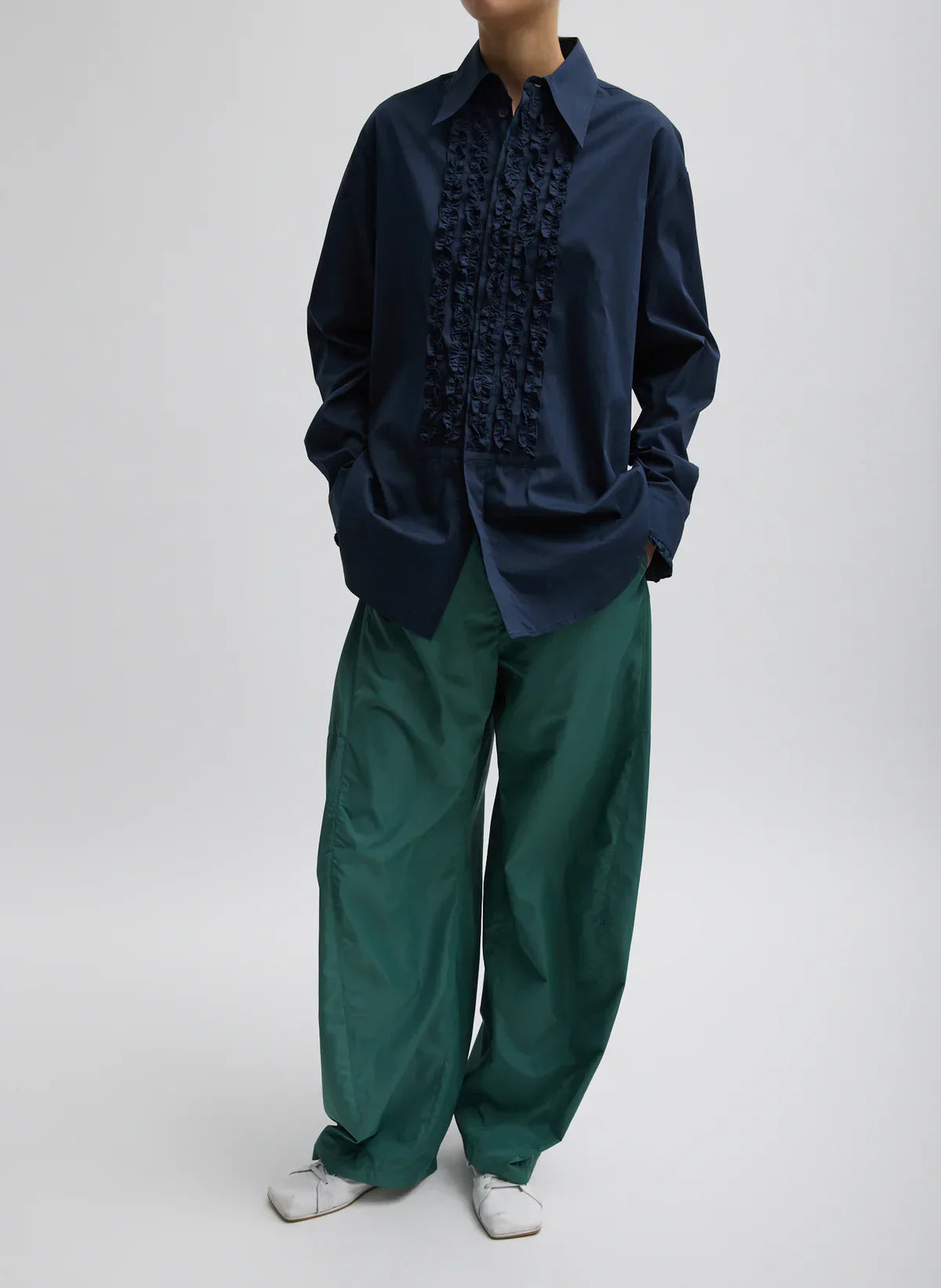 Tb Cotton Nylon Easy Tuxedo Shirt