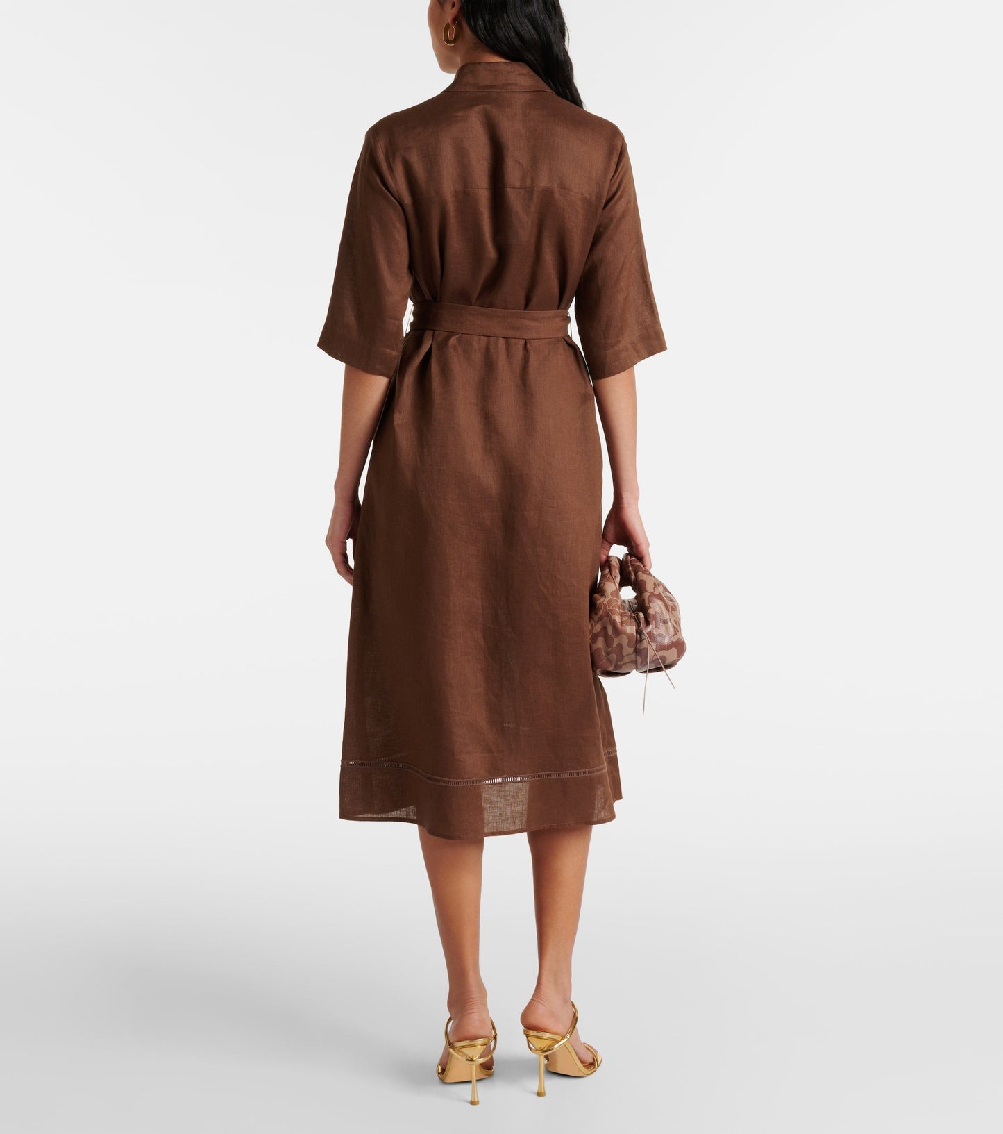 MM Leisure Nocino Linen Midi Shirt Dress