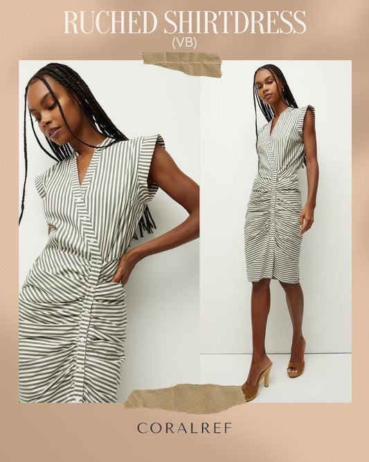 VB Ruched Shirtdress