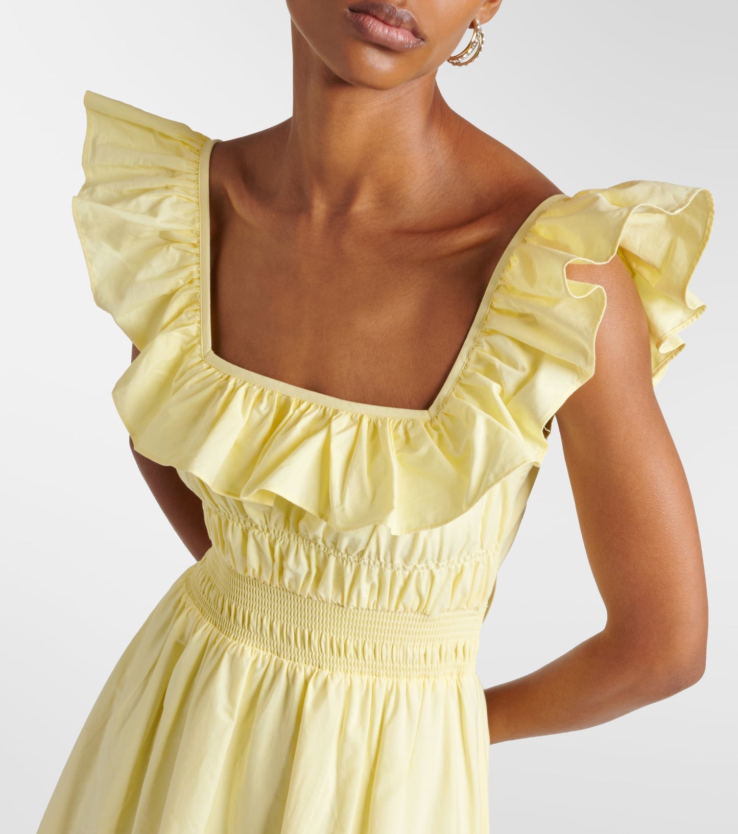 SP Yellow Cotton Midi Dress