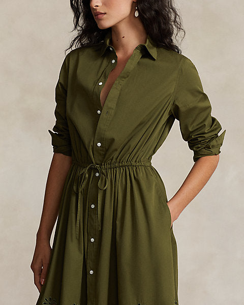 RL Eyelet Embroidered Shirtdress