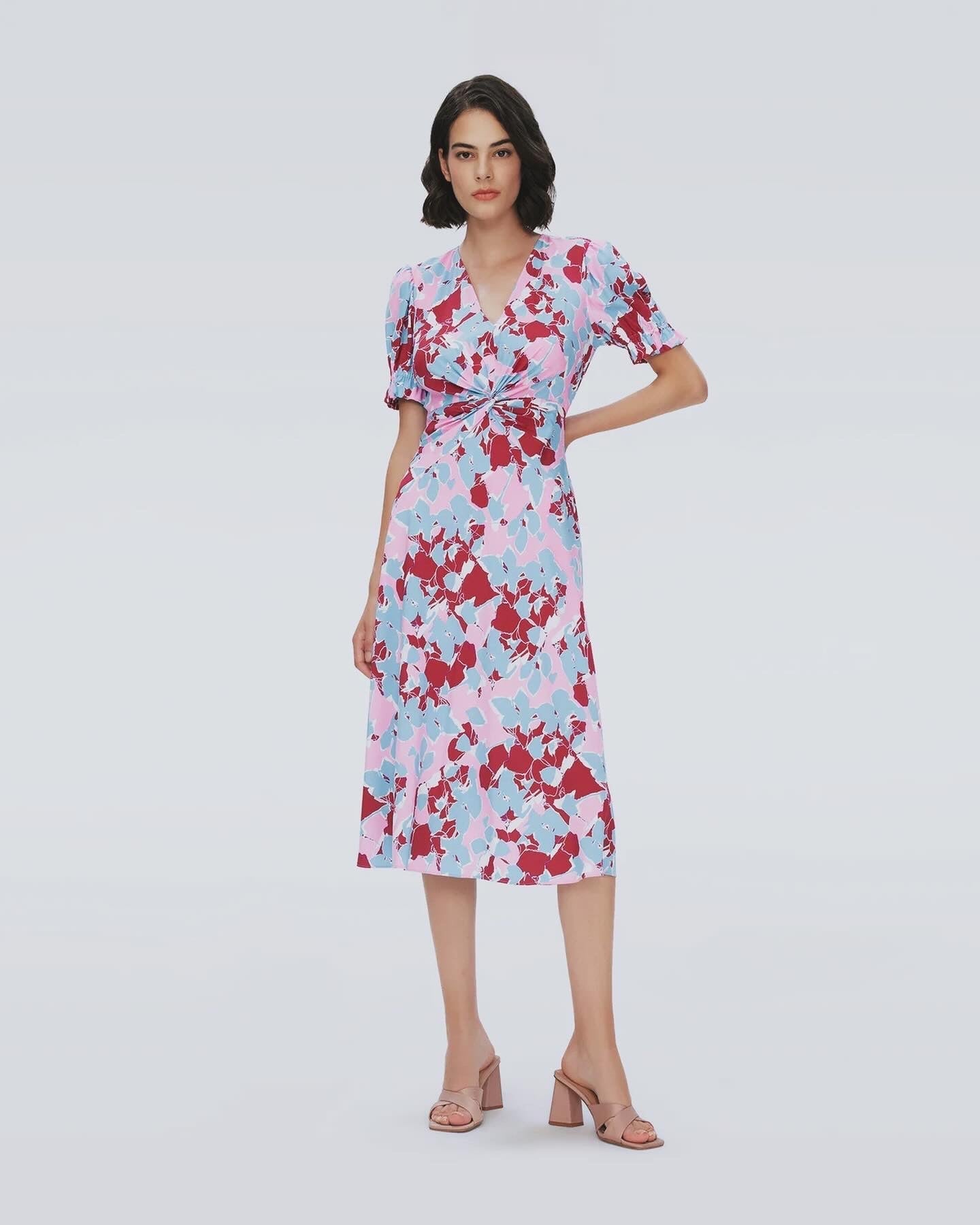 DVF Anaba Short Sleeve Midi Dress