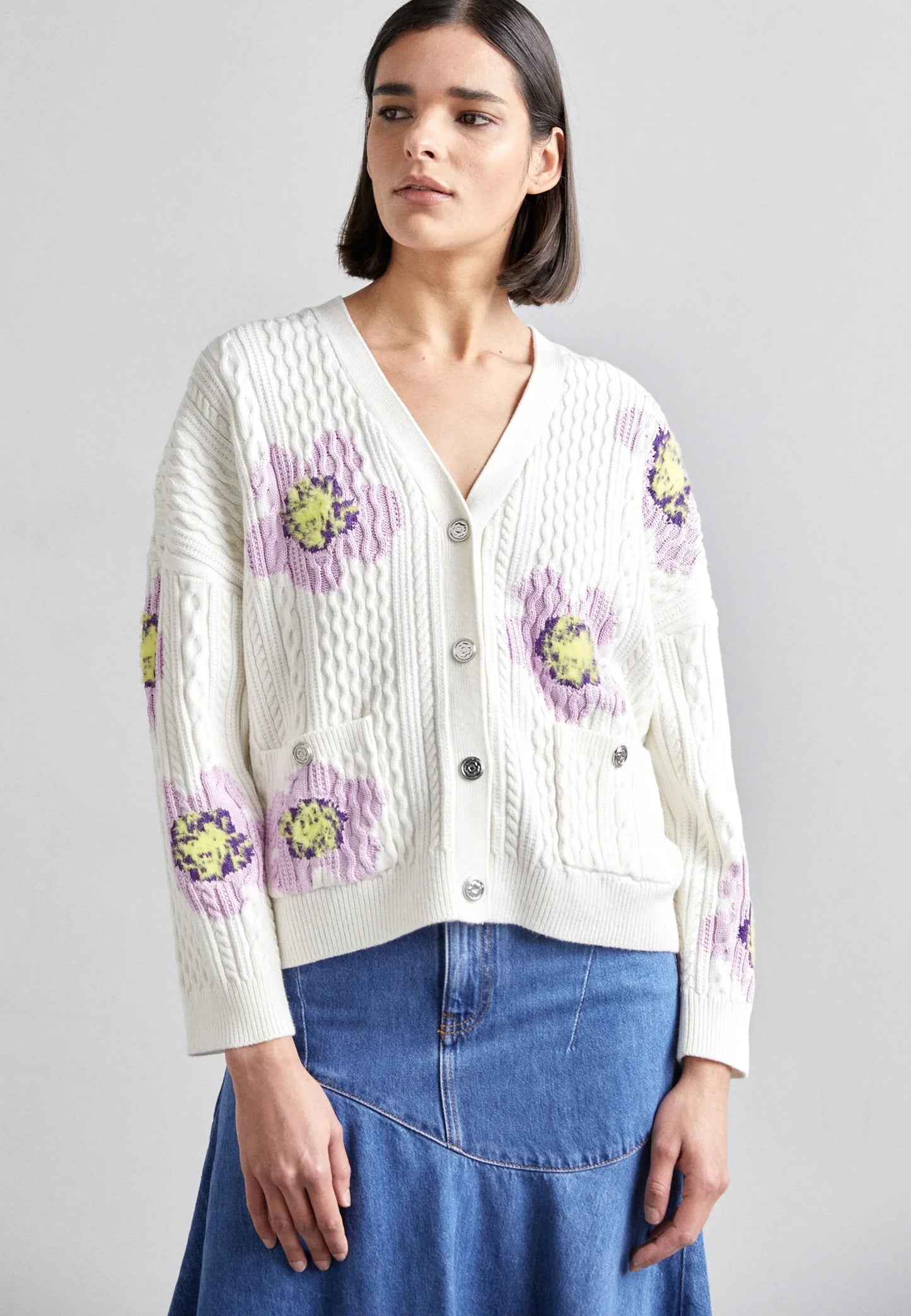 Mj Moflow Floral Cardigan