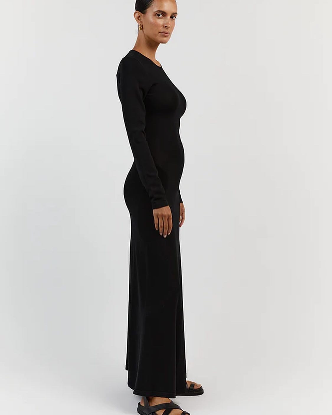 Dssh Grace Crew Cut Out Midi Dress