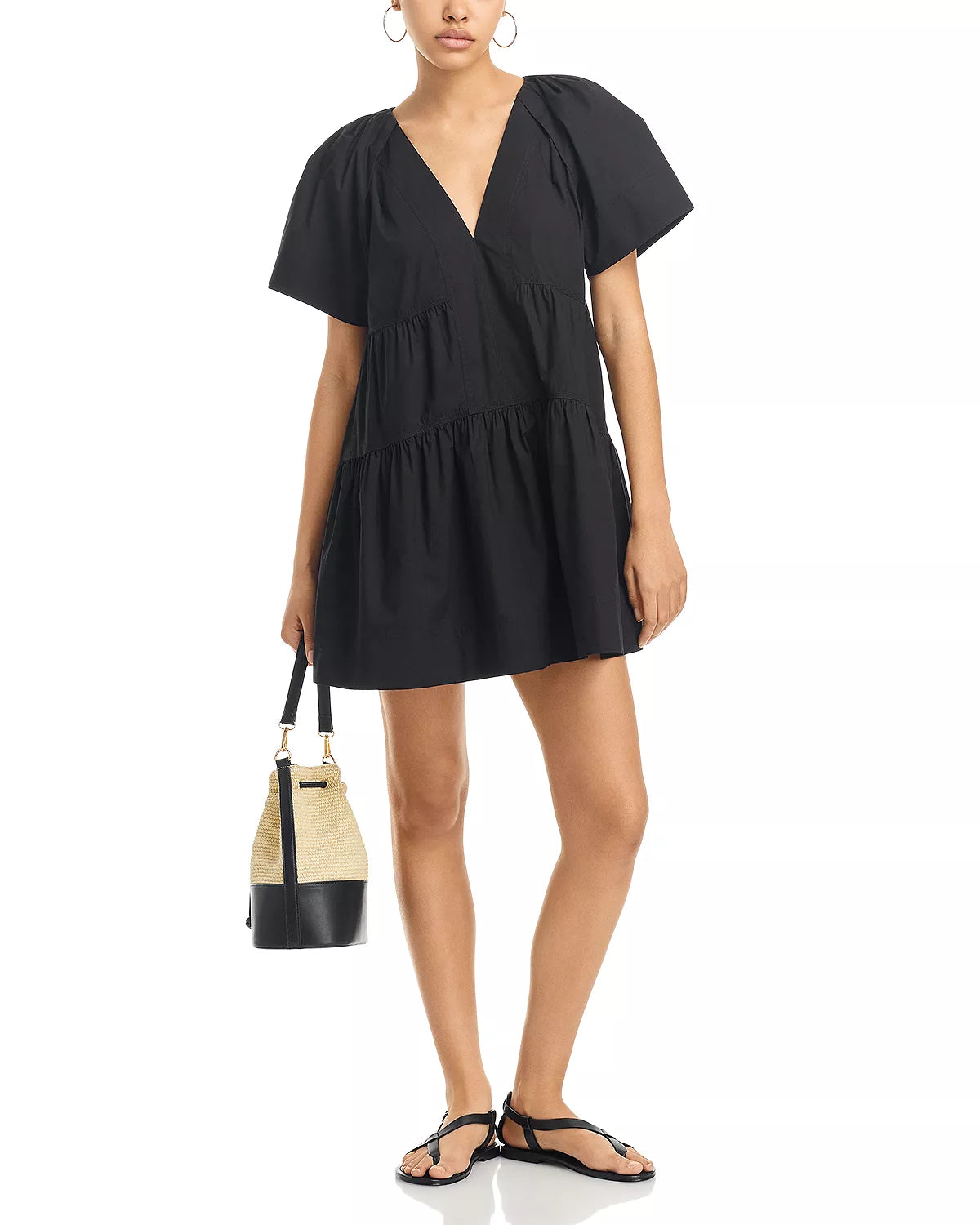 ALC Camila Cotton Tiered Mini Dress