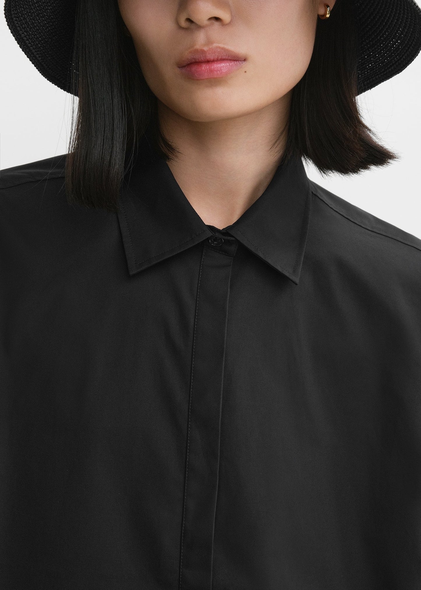 Ttm Crop Cotton Poplin Shirt & Pants Set