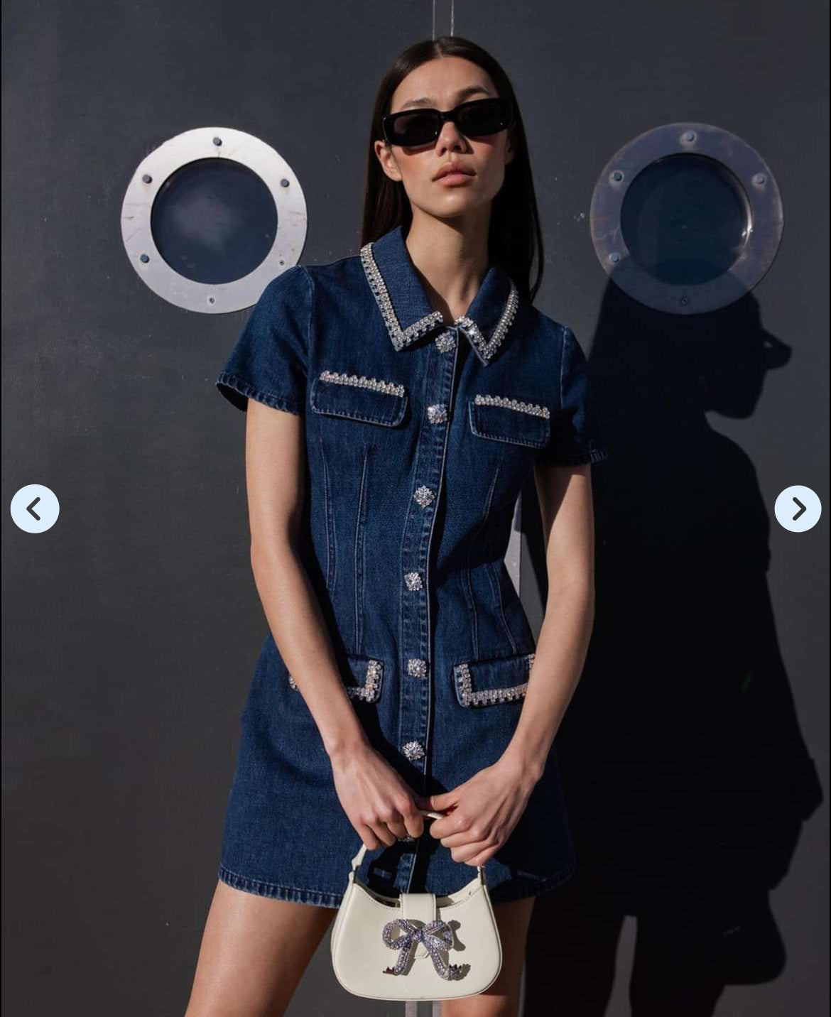 SP Denim Collared Mini Dress