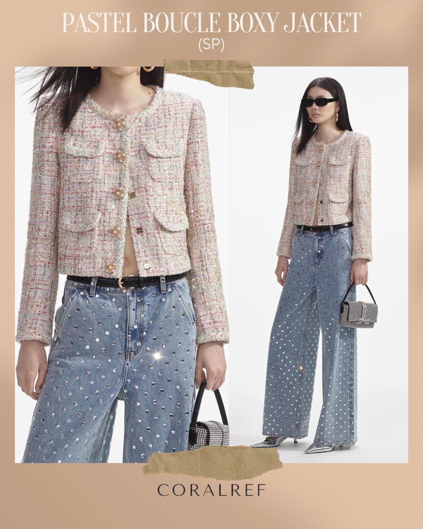 SP Pastel Boucle Boxy Jacket