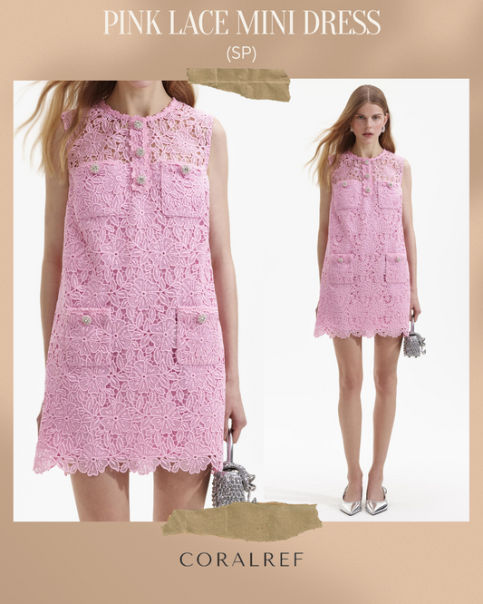 SP Pink Lace Mini Dress