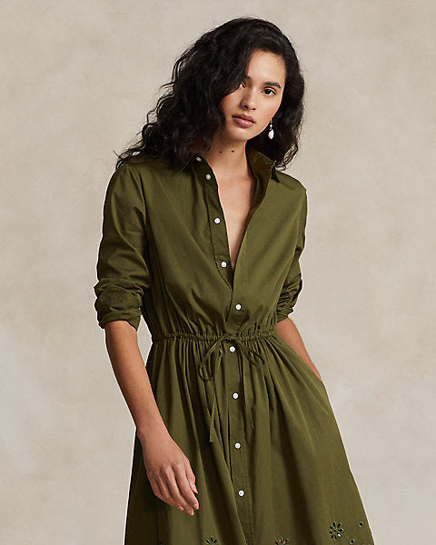 RL Eyelet Embroidered Shirtdress