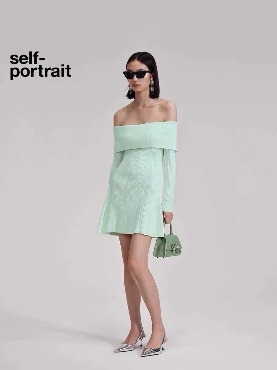 SP Off Shoulder Knit Mini Dress