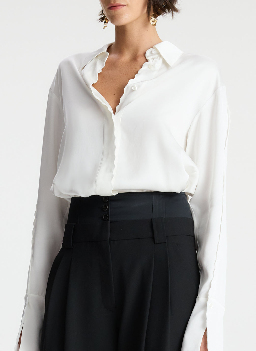 ALC Haven Scalloped Satin Top