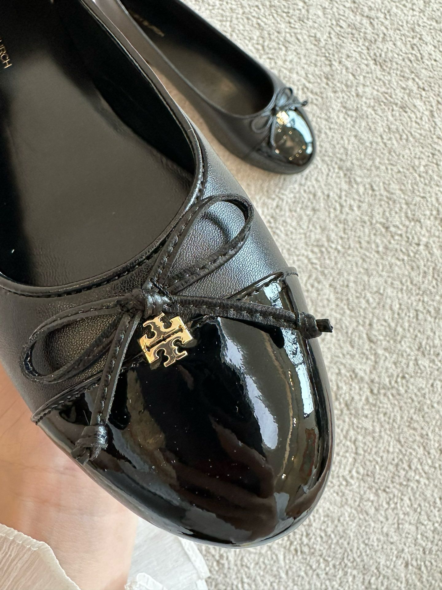 TB Leather Ballet Flats