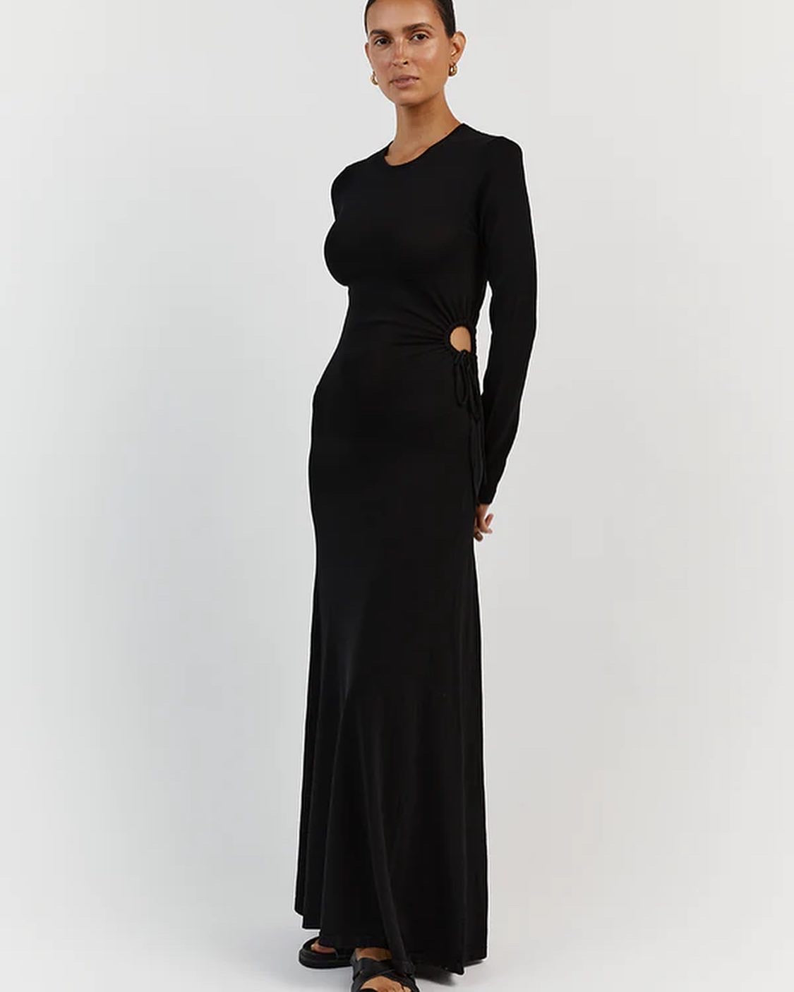 Dssh Grace Crew Cut Out Midi Dress