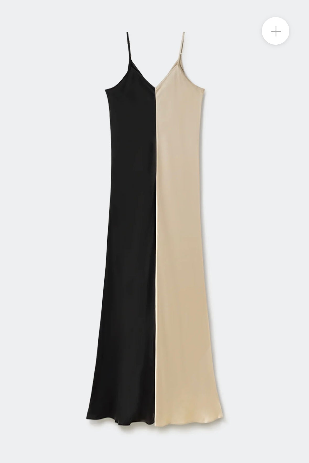 SL Two Tone Maxi Dress Black Hazelnut