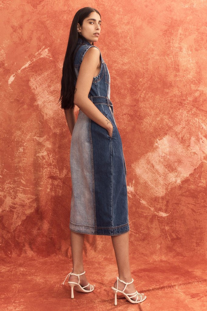 Aj Darcie Denim Midi Dress