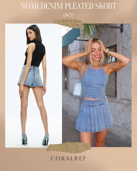 AO Noah Denim Pleated Skort