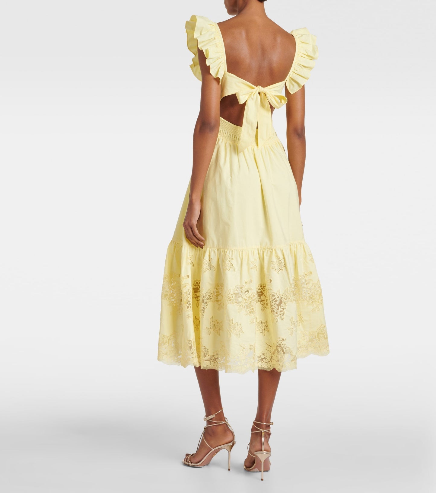 SP Yellow Cotton Midi Dress