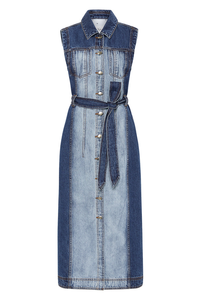 Aj Darcie Denim Midi Dress