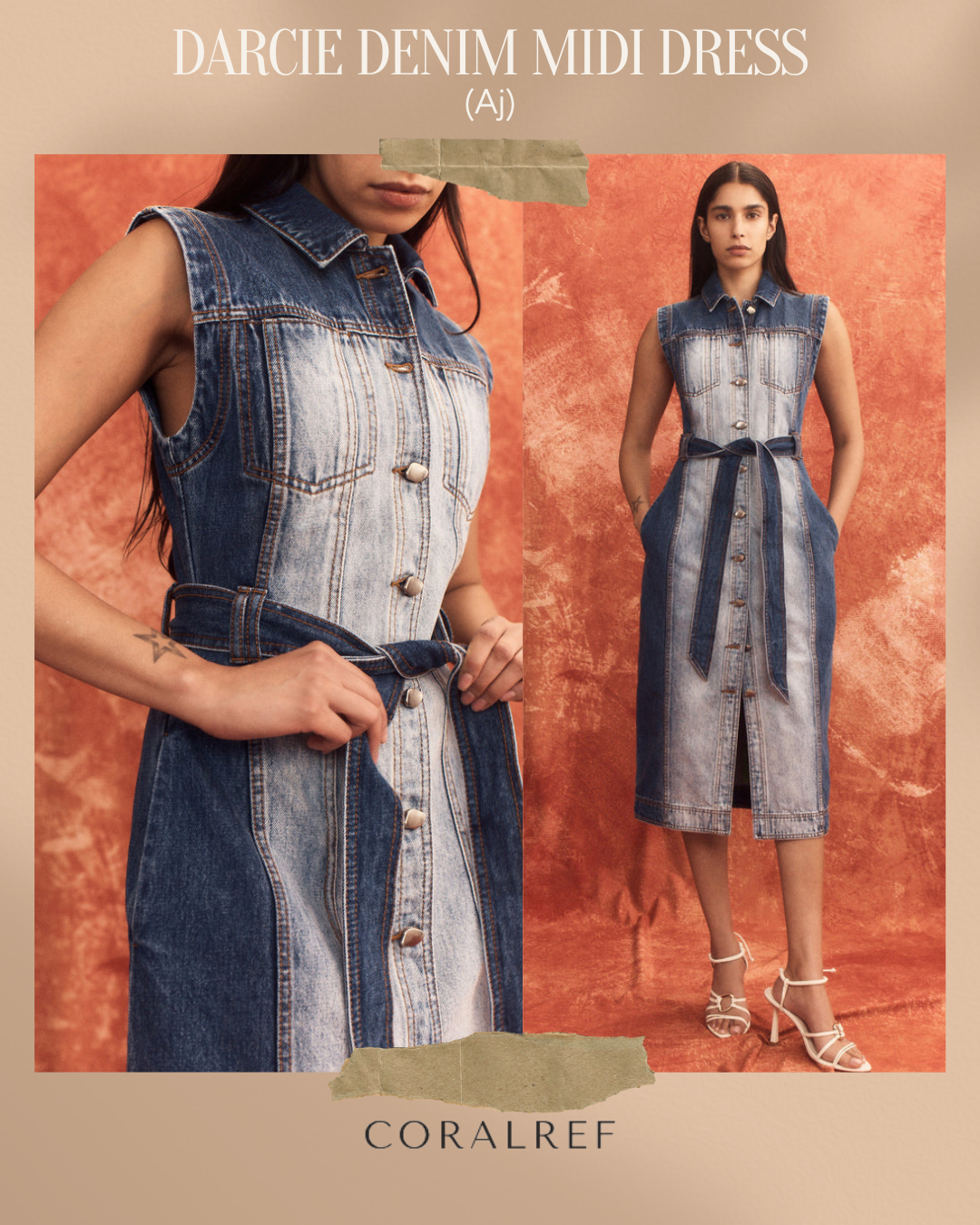 Aj Darcie Denim Midi Dress