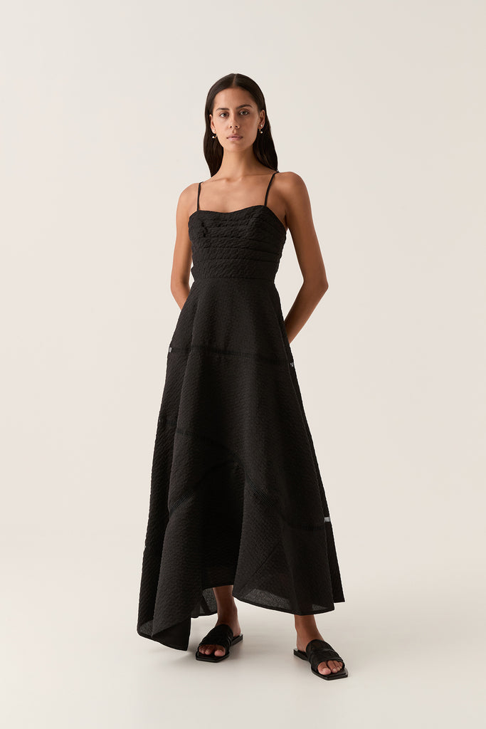 Aj Cinque Jacquard Maxi Dress