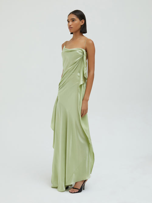 CE Cusco Silk Drape Cami Maxi Dress