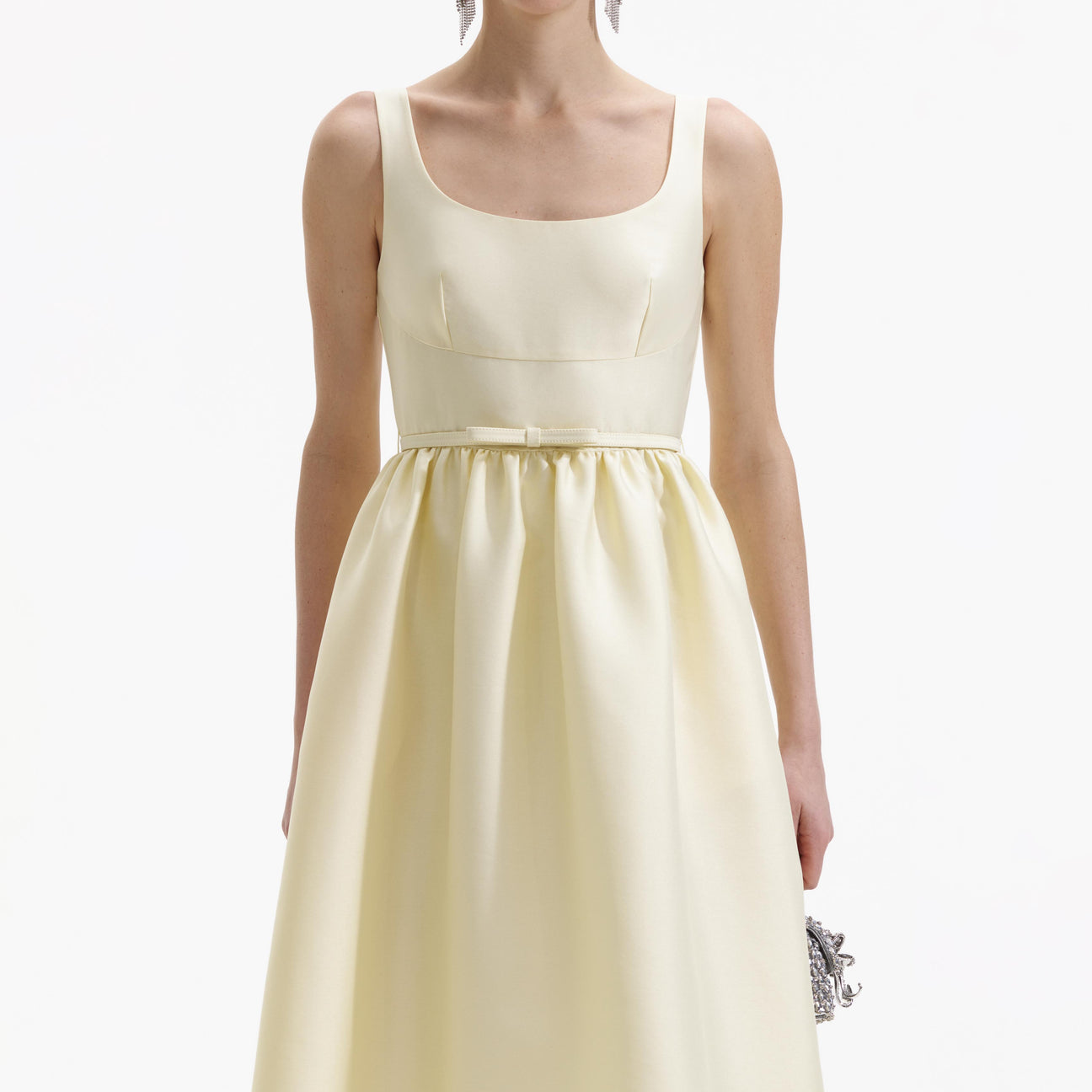 SP Yellow Taffeta Midi Dress