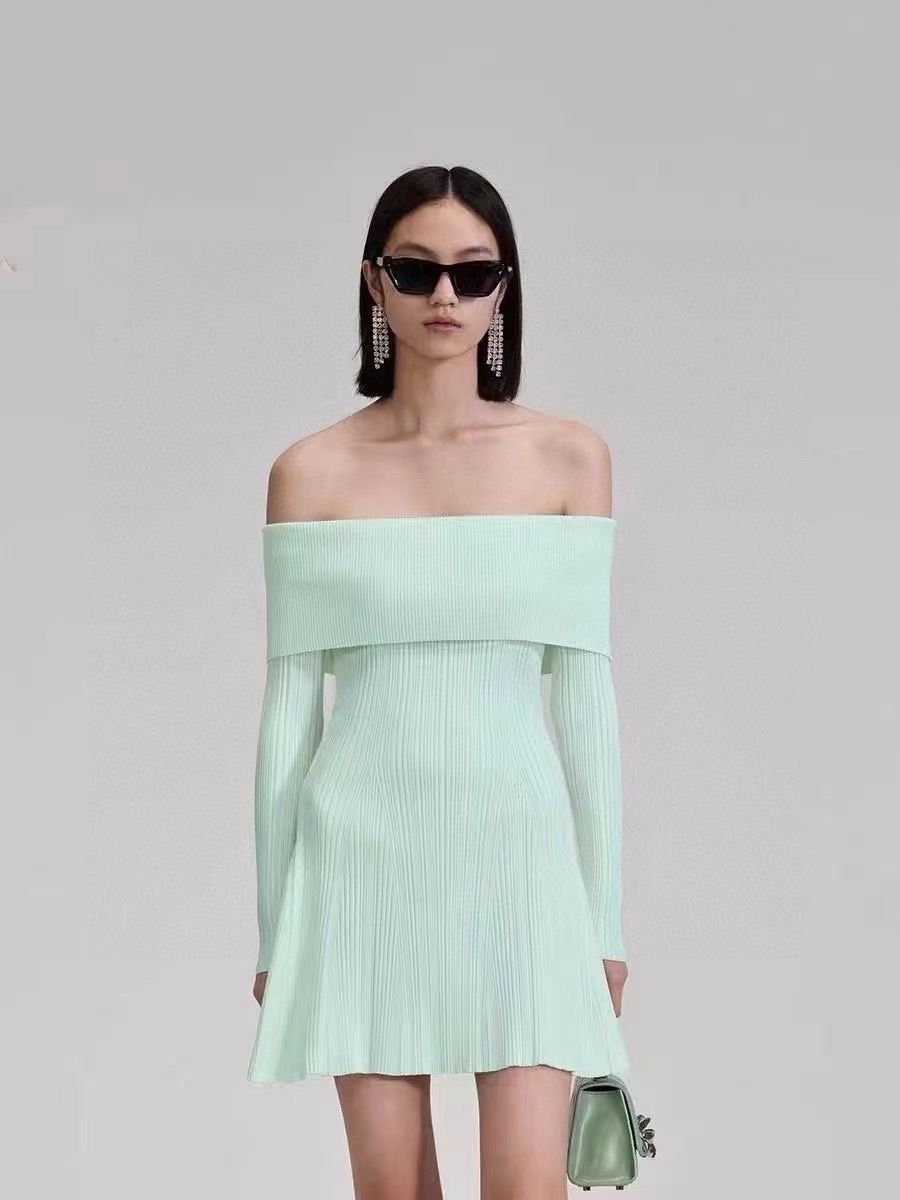 SP Off Shoulder Knit Mini Dress