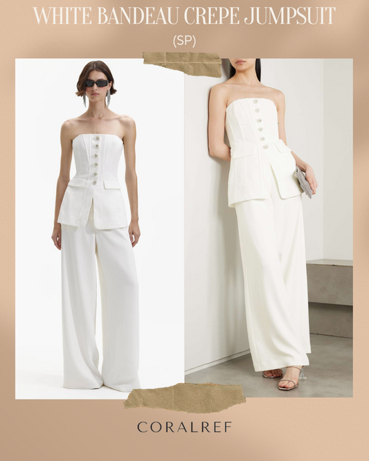 SP White Bandeau Crepe Jumpsuit