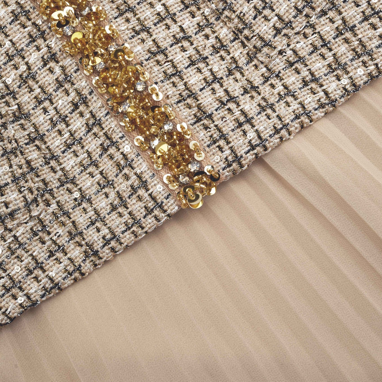 SP Boucle Chiffon Midi Dress