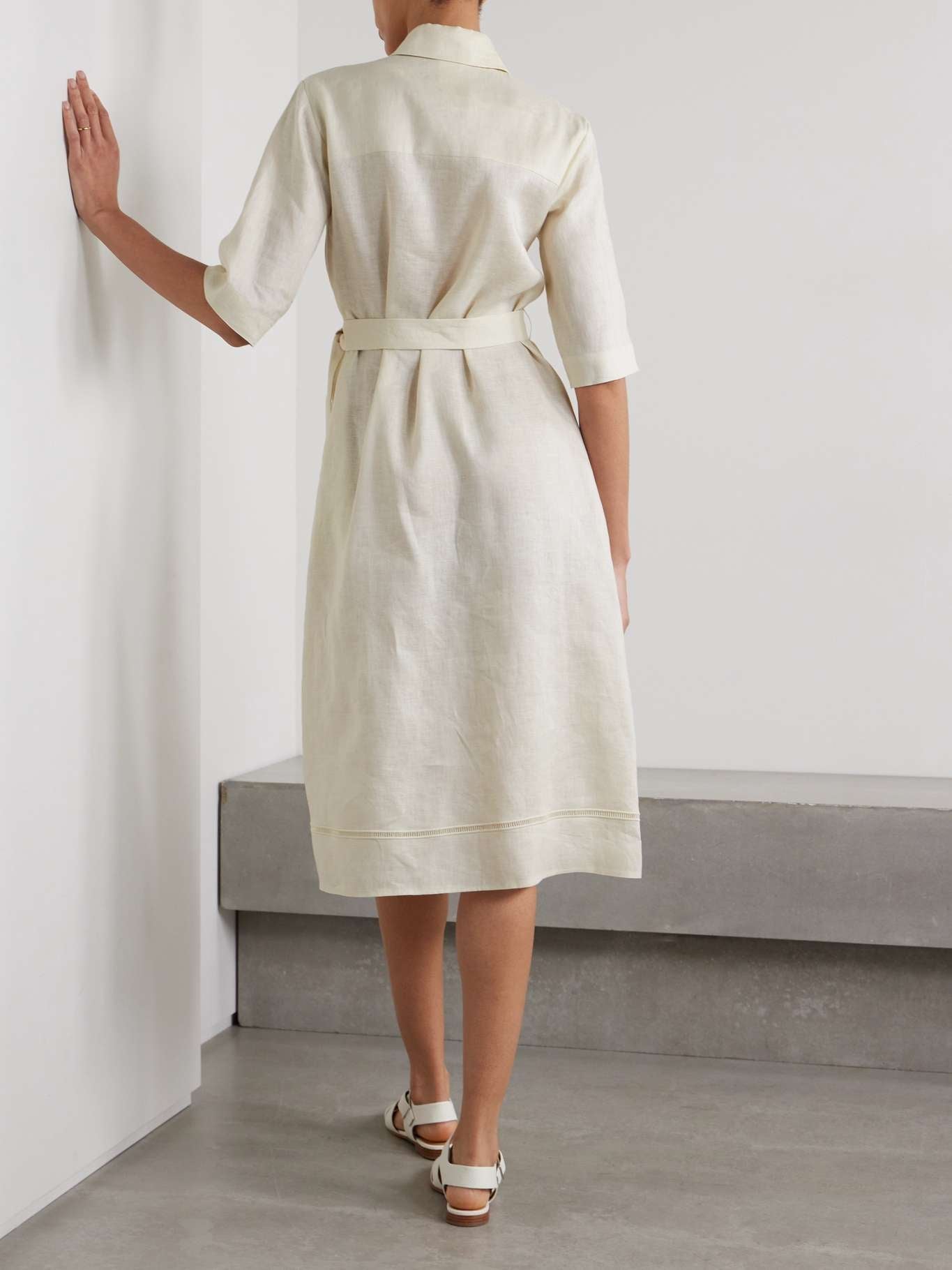 MM Leisure Nocino Linen Midi Shirt Dress