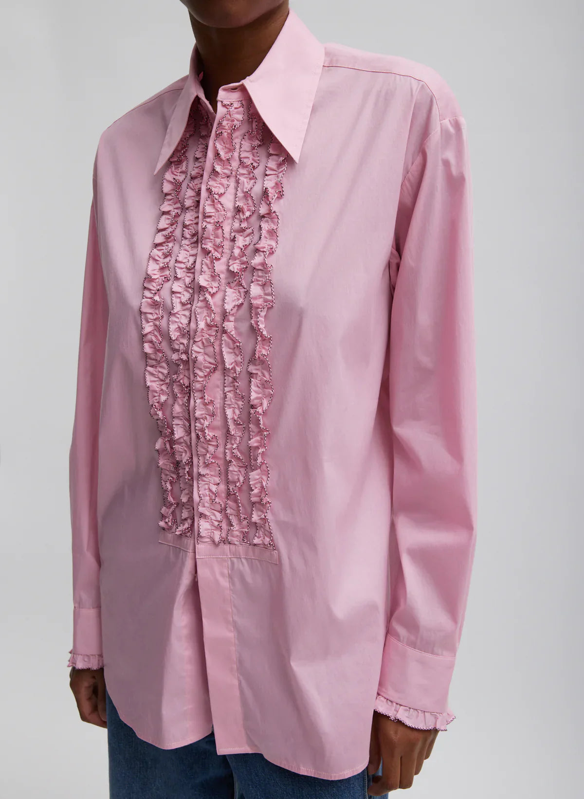 Tb Cotton Nylon Easy Tuxedo Shirt