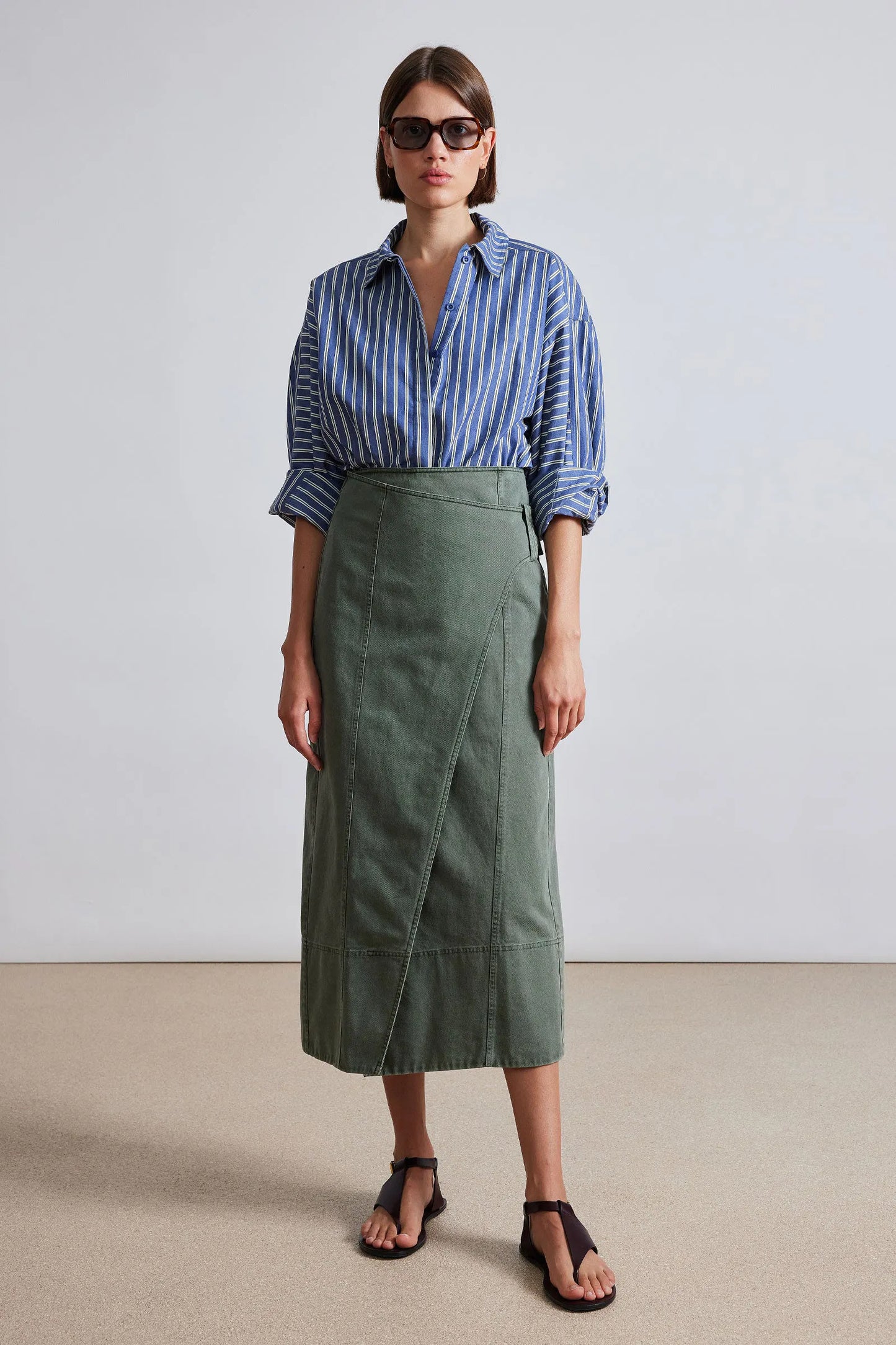 AA Lahiri Wrap Midi Skirt