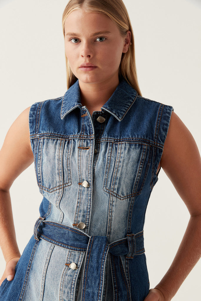 Aj Darcie Denim Midi Dress