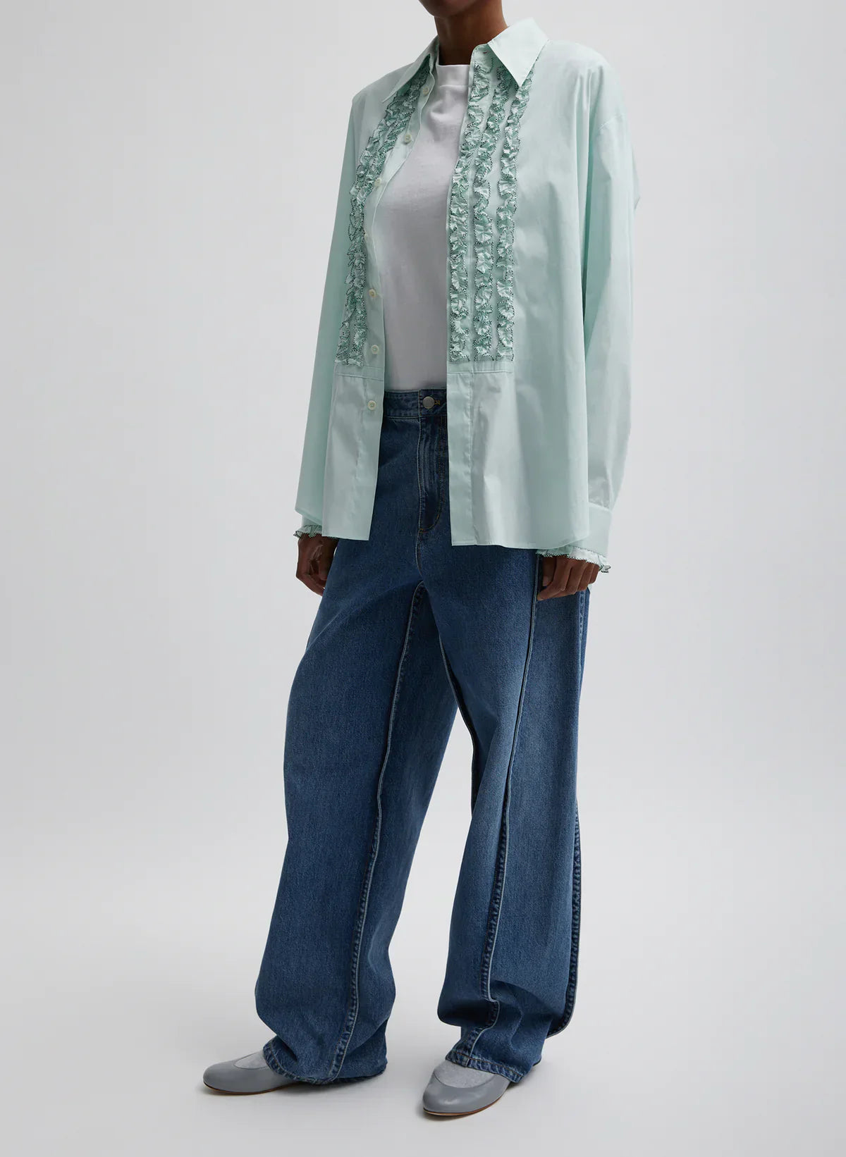Tb Cotton Nylon Easy Tuxedo Shirt