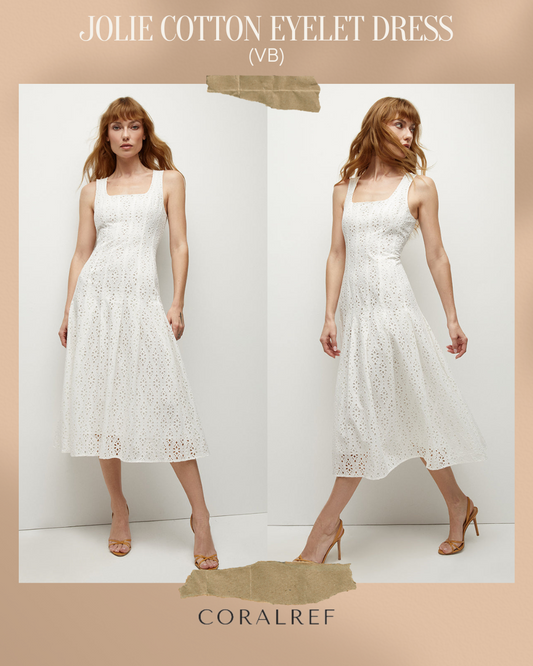 VB Jolie Cotton Eyelet Midi Dress