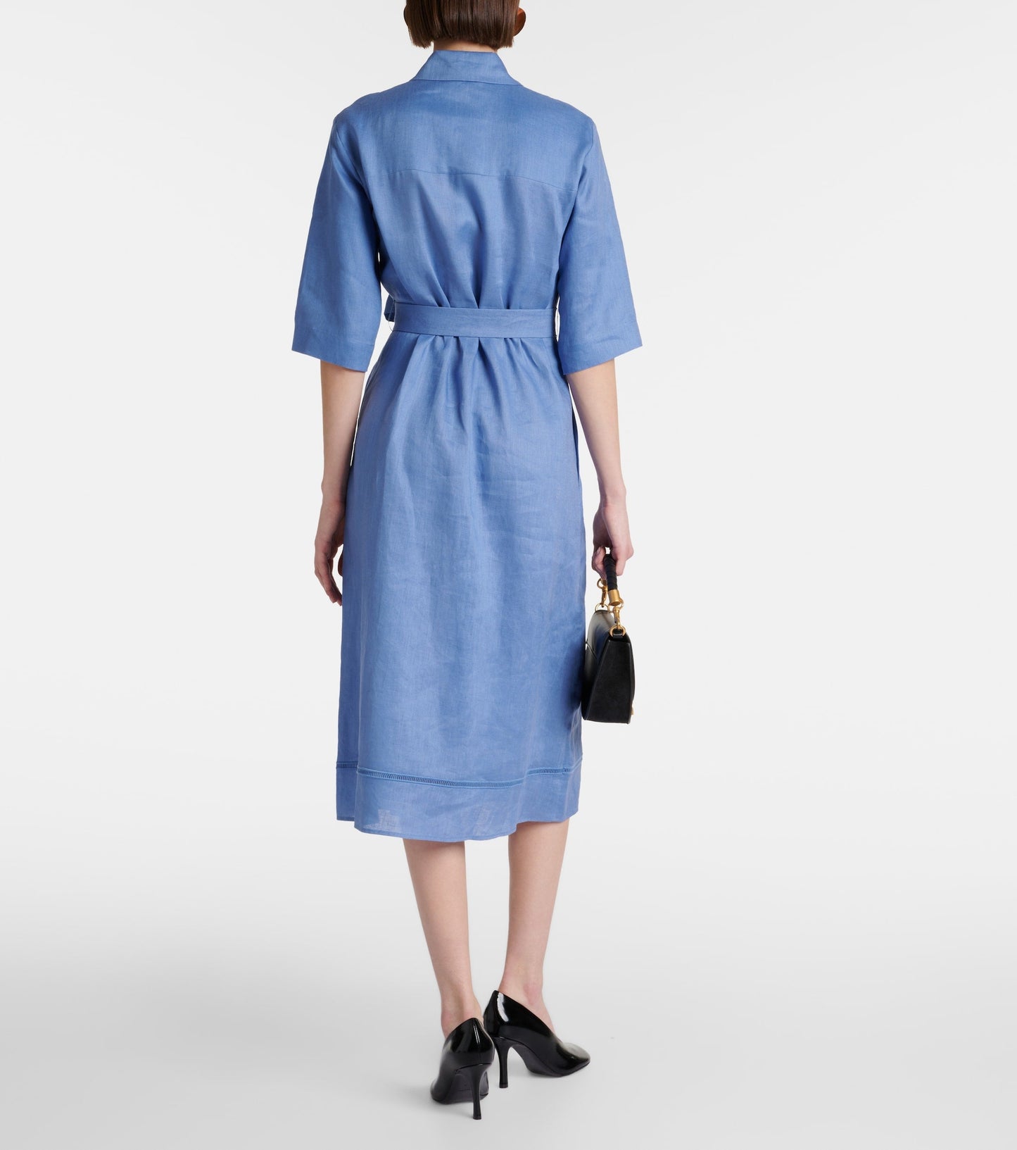 MM Leisure Nocino Linen Midi Shirt Dress