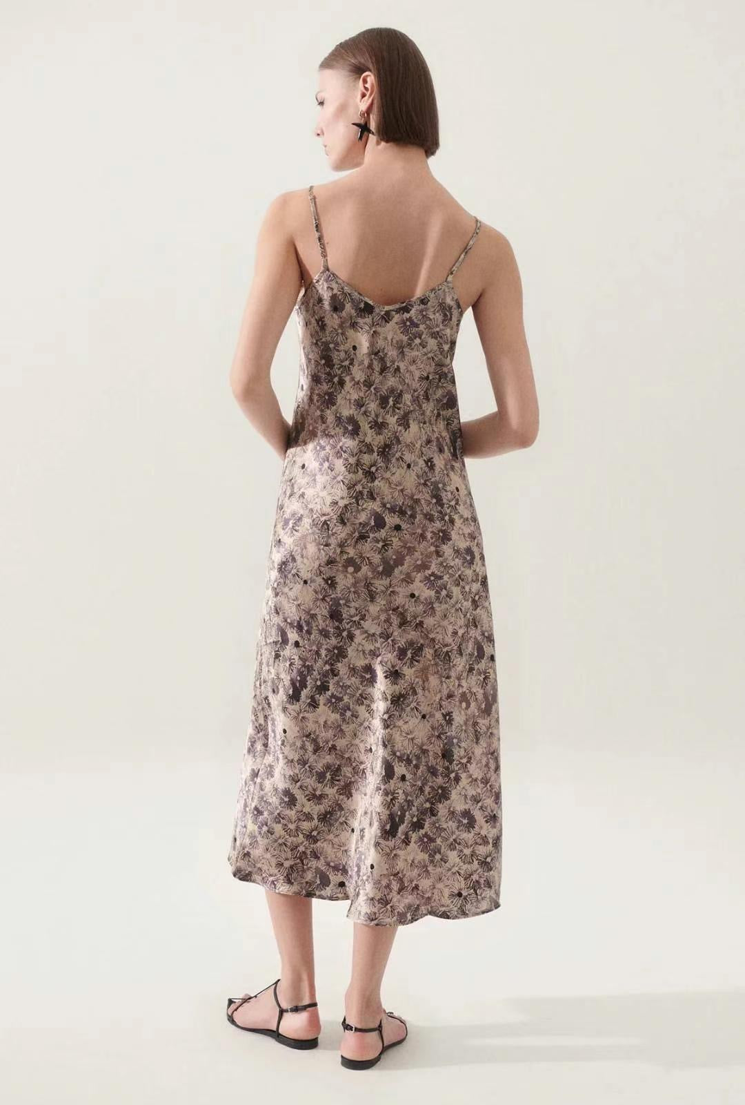 SL 90s Slip Midi Dress - Aster Floral