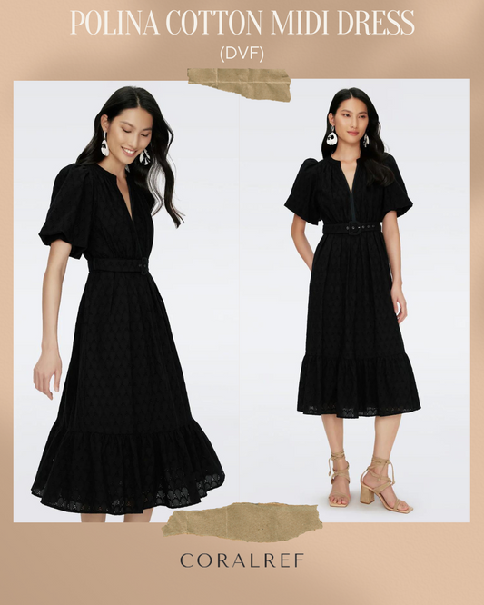 DVF Polina Cotton Midi Dress