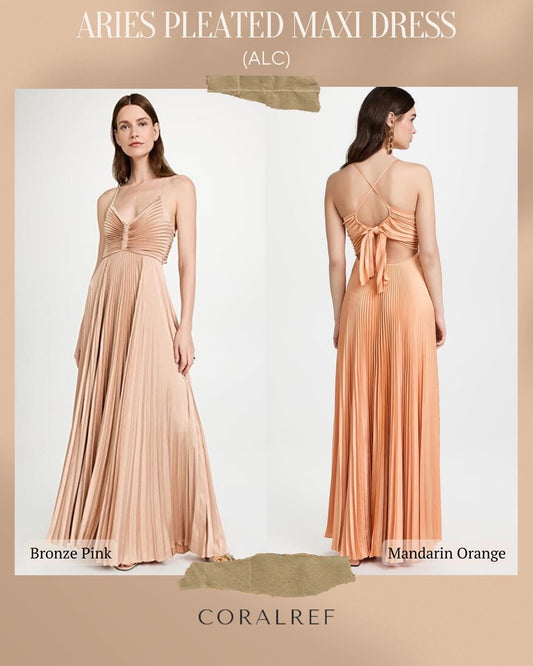 ALC Aries Pleated Maxi Dress