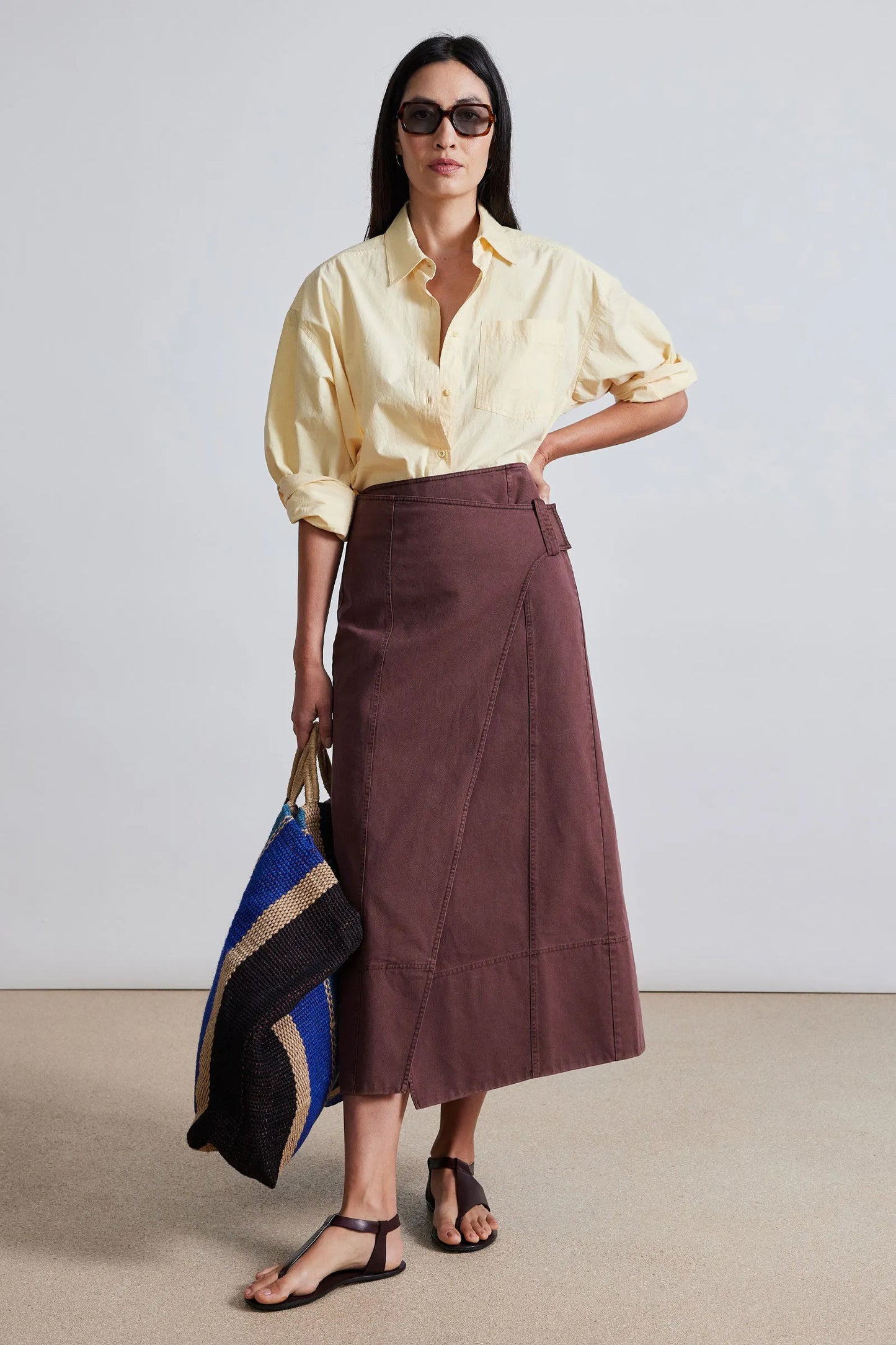 AA Lahiri Wrap Midi Skirt