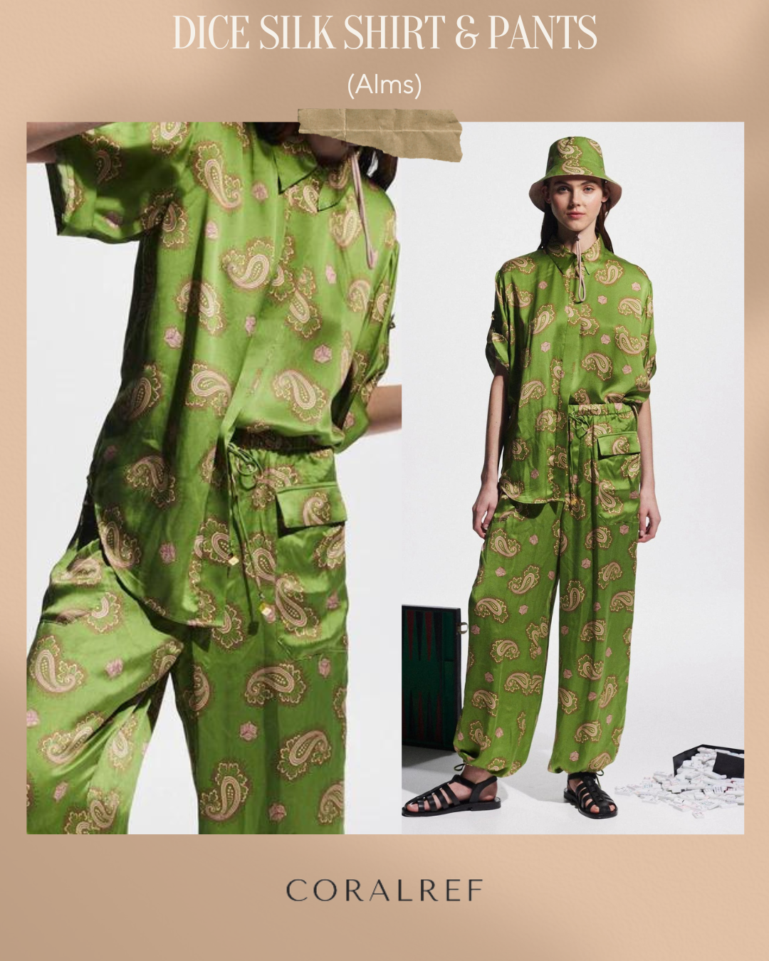 Alms Dice Silk Shirt & Pants Set