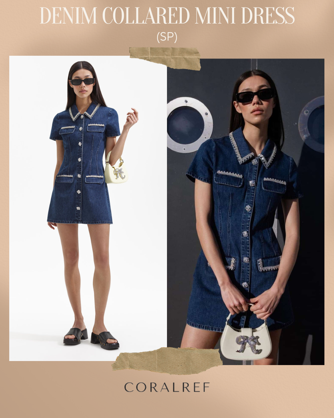 SP Denim Collared Mini Dress