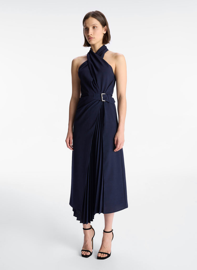 ALC Fiona Pleated Midi Dress