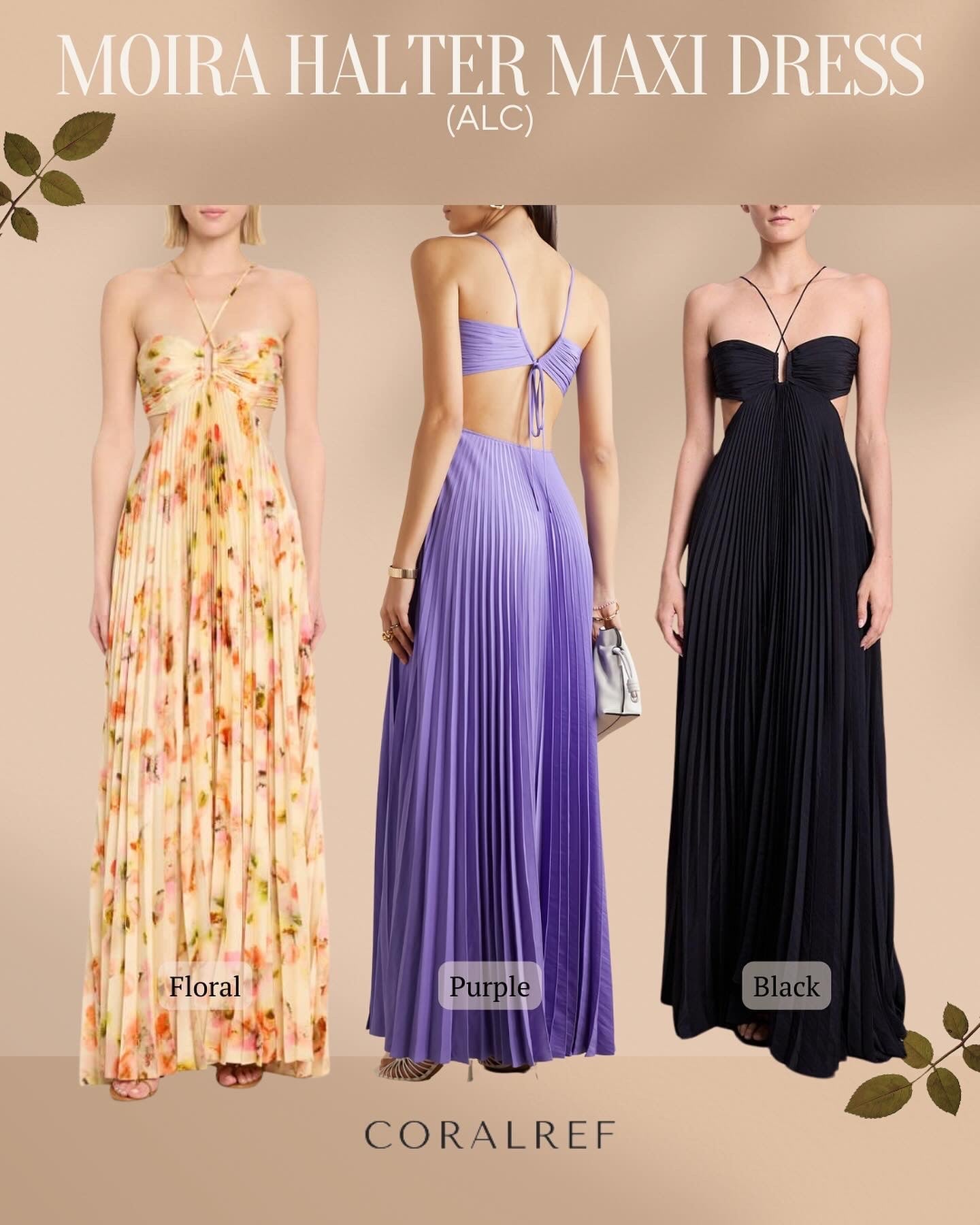 ALC Moira Halter Maxi Dress