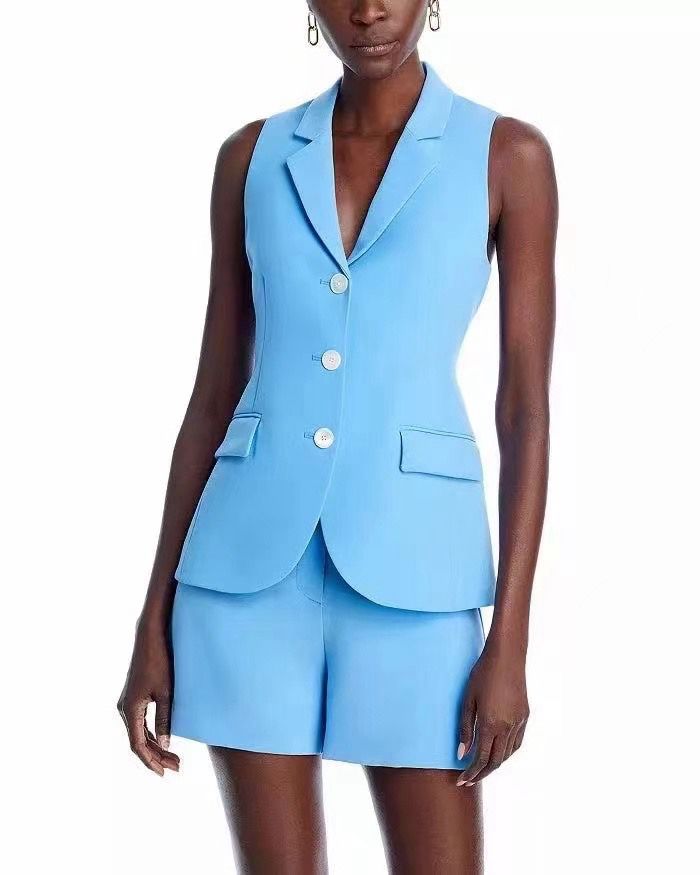 DL Theodora Notch Collar Vest & Shorts Set