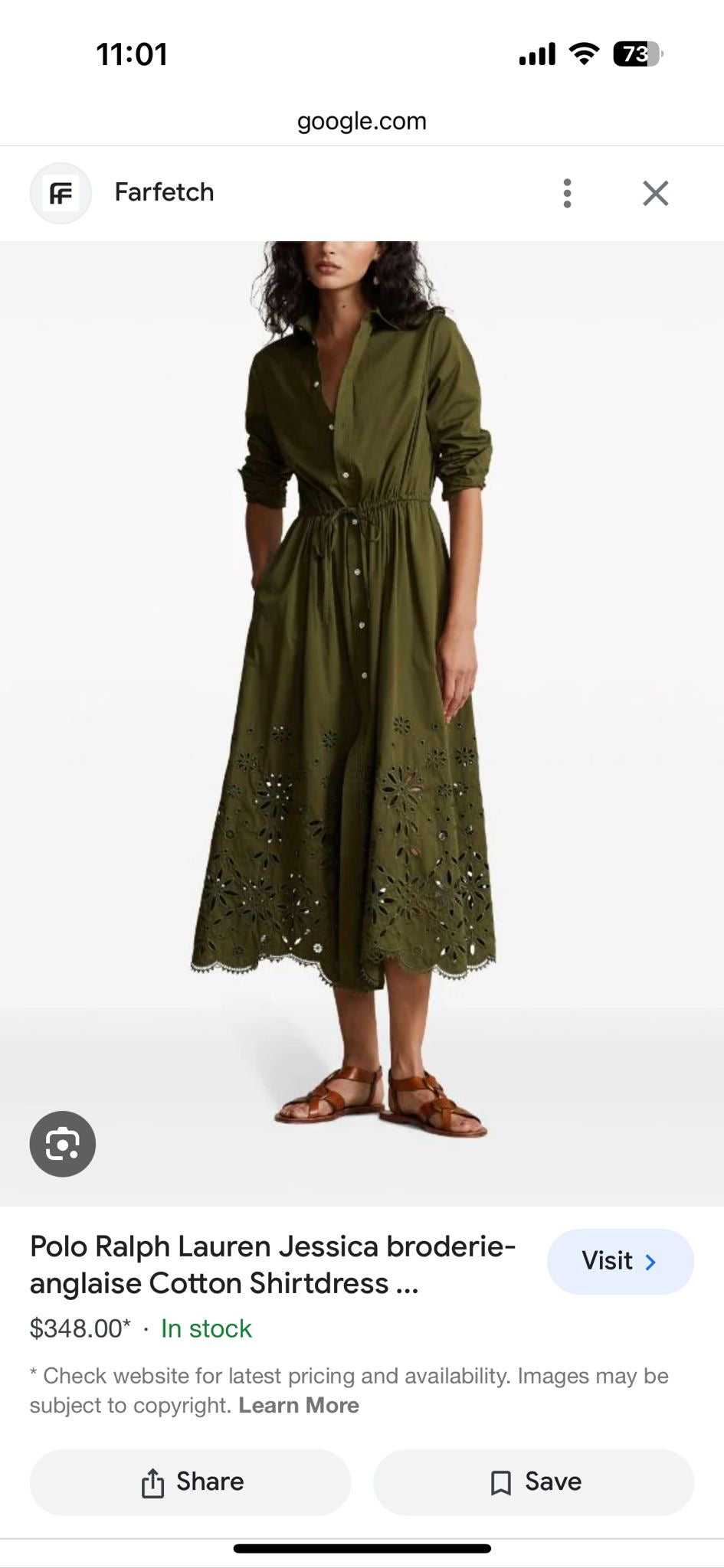 RL Eyelet Embroidered Shirtdress